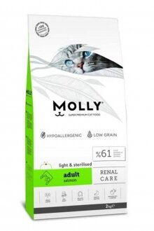 Molly Renal Care Light & Sterilised Somonlu 2 kg Kedi Maması kullananlar yorumlar